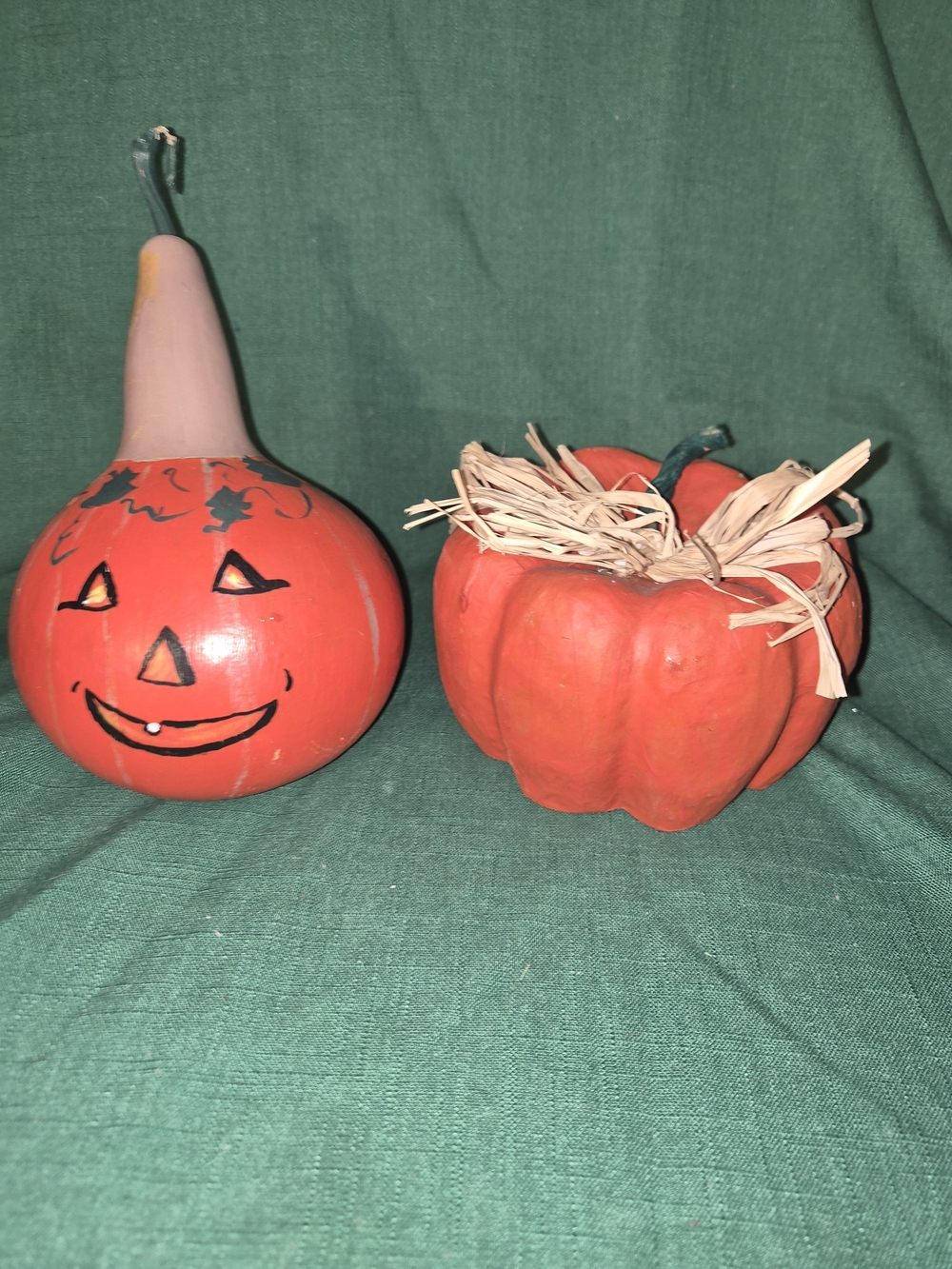 Handcrafted Orange Pumpkin & Gourd Decorative Set - Fall Home Accent